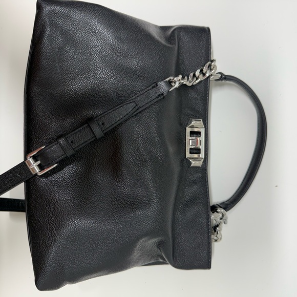 Rebecca Minkoff Elegant Black Leather armour top handle Handbag - Picture 2 of 15